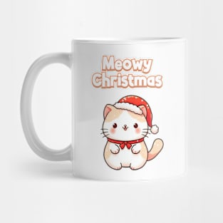 Meowy Christmas Santa Kitty Cat Mug